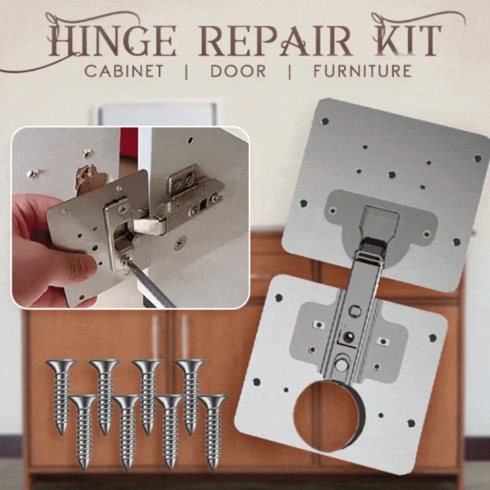 Scharnier-Reparaturplatten-Set [INKLUSIVE Schrauben]