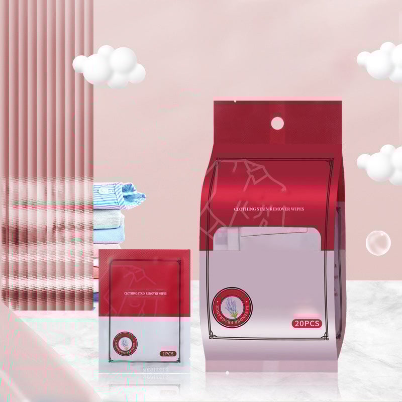 20er-Pack Fleckenentferner-Feuchttücher – Für saubere Kleidung unterwegs