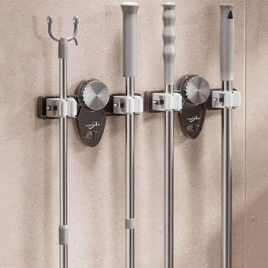 1+1 Gratis | Starker Besenhalter ohne Bohren – Platzsparende & sichere Aufbewahrung