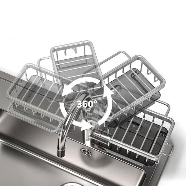 Spülbecken-Organizer für Wasserhahn – rostfrei, kompakt und praktisch