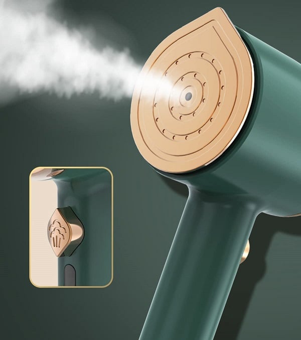 Tragbares Mini-Bügeleisen – 2-in-1 Trocken- & Dampfbügeln mit Schnellheizender Titanplatte