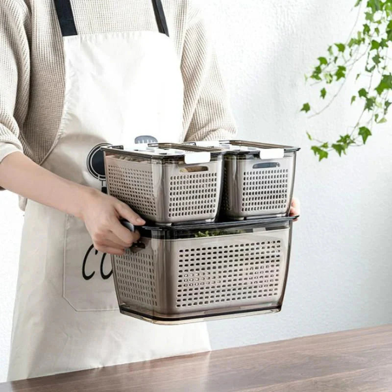 Multifunktionale Kühlschrank-Aufbewahrungsbox mit Faltbaren Trennwänden