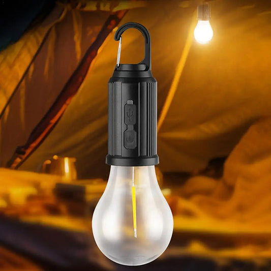 1+1 Gratis | Solar-Campinglampe – USB Wiederaufladbar mit Haken, Wasserdicht & Kompakt