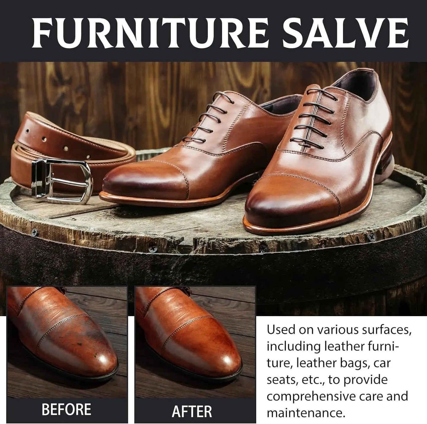 1+1 GRATIS | Balsam für Leder und Holz zur Kratzerentfernung und Pflege