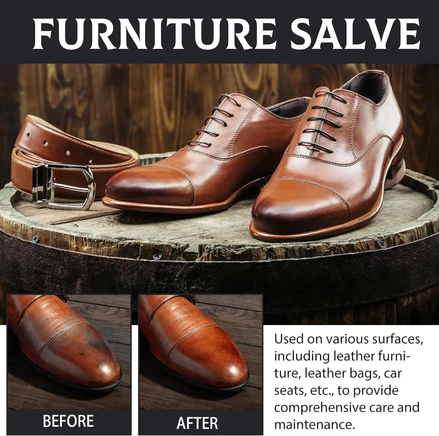 1+1 GRATIS | Balsam für Leder und Holz zur Kratzerentfernung und Pflege