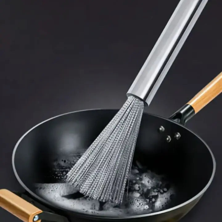 1+1 Gratis | Reinigungsbürste aus Edelstahl mit langem Griff