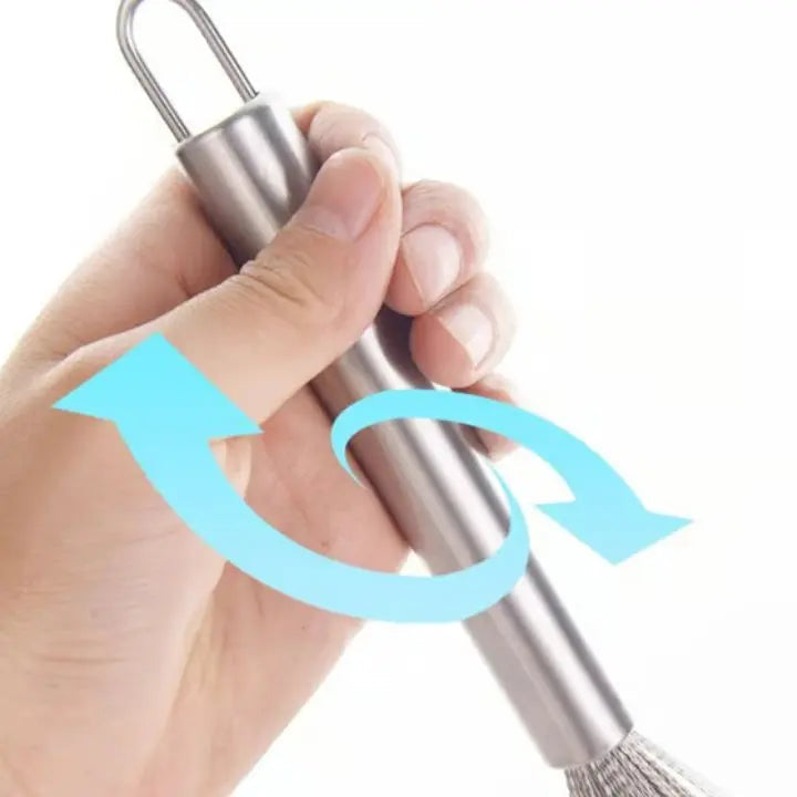 1+1 Gratis | Reinigungsbürste aus Edelstahl mit langem Griff