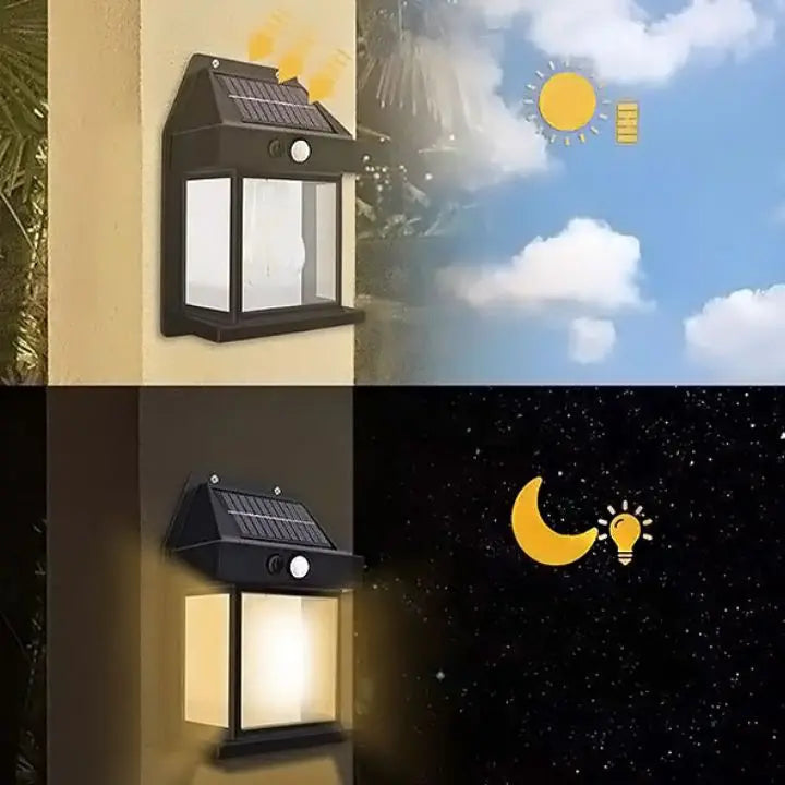 1+1 Gratis | Solar-außenwandlampe mit sensor