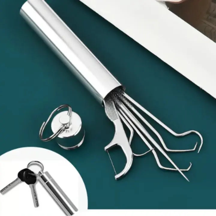 1+1 Gratis | Zahnstocher Set aus Edelstahl (7 Stück)