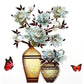 3D-Vasen-Wandsticker – Abnehmbare Blumendeko