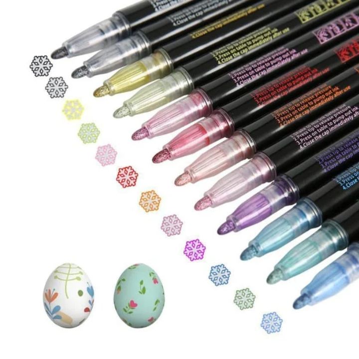 2+1 Gratis | Leuchtende Metallische Marker – Kreatives Schreiben & DIY-Kunst