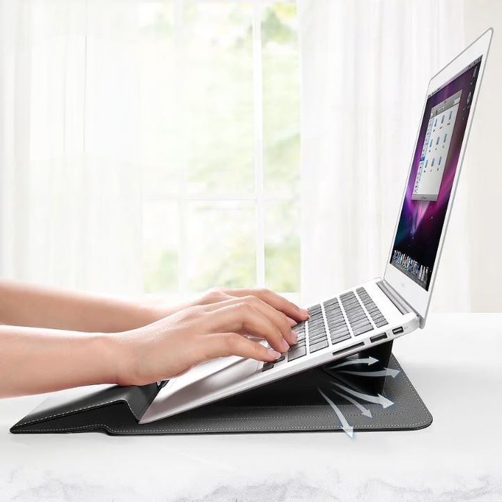 Multifunktionale Wasserdichte Laptop-Schutzhülle – PU-Leder Hülle