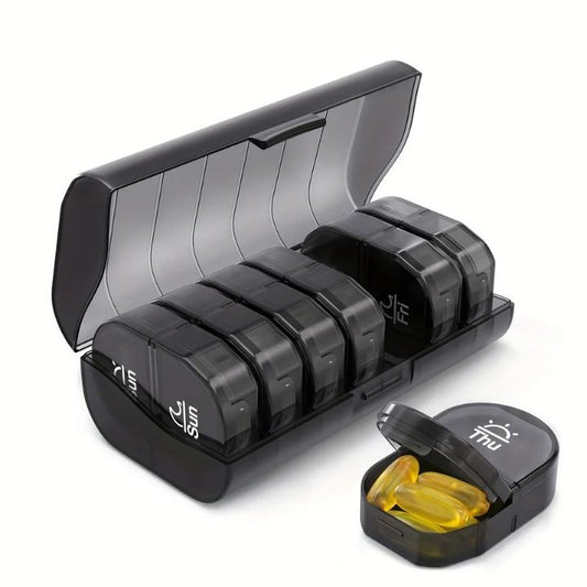 7-Tage AM/PM Tablettenbox – Tragbare Pillenbox für Woche & Reise