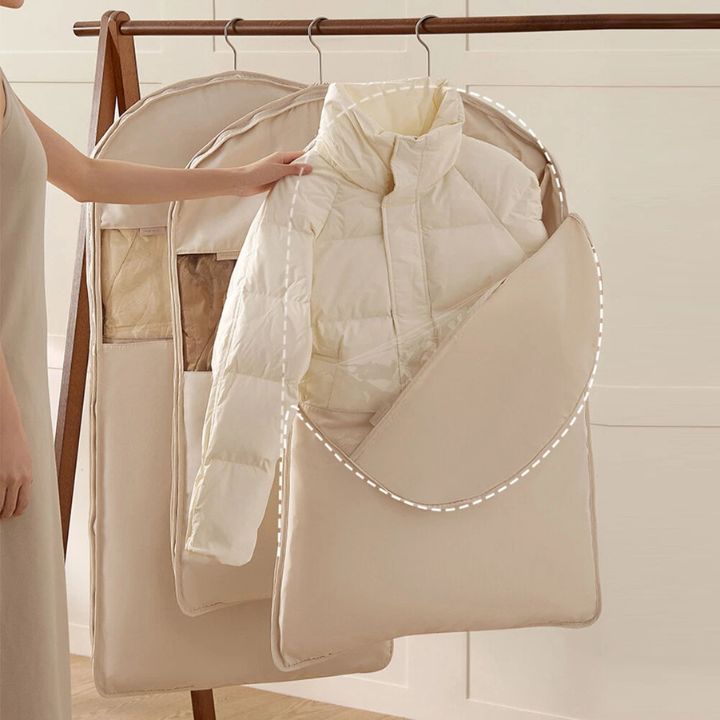 Platzsparende hängende Aufbewahrungstasche mit luftdichter Kompression