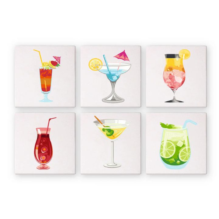 Malen nach Zahlen Mini-Set – 6 Motive für kreative Entspannung