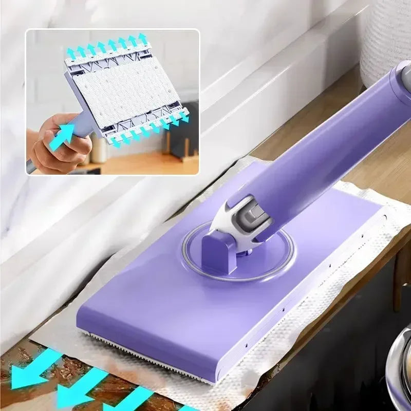 Kompakter Mini-Wischmopp mit hygienischer Tuchwechsel-Funktion