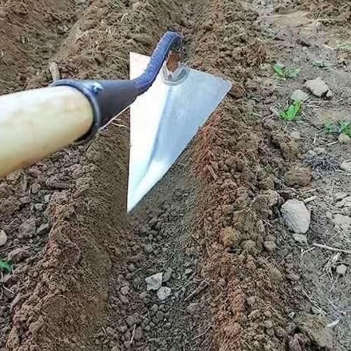 2-in-1 Edelstahl Dreieck Unkrautentferner & Bodenlockerer