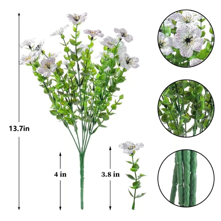 3 Strauß Kunstblumen für Innen & Außen – Wetterfest, pflegeleicht & farbenfroh