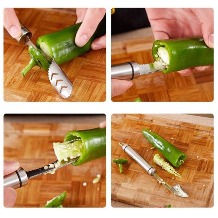 1+1 Gratis | Edelstahl-Paprikakernentferner