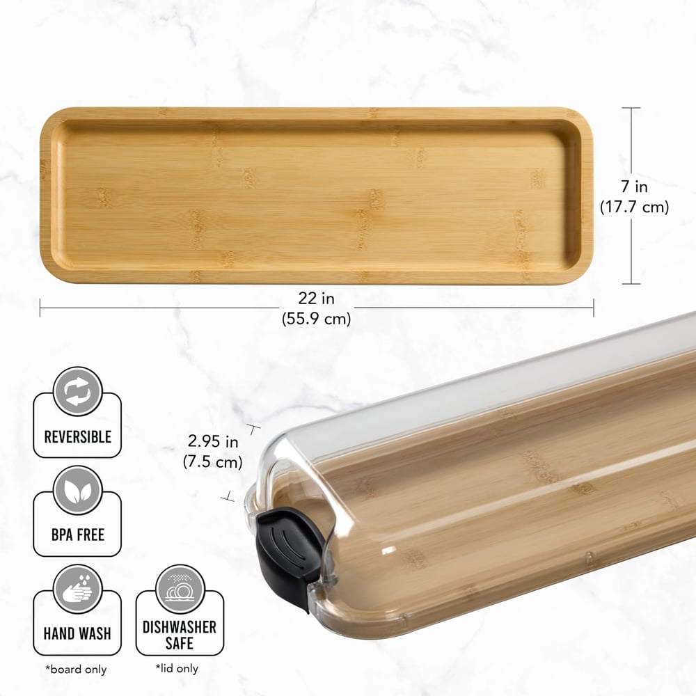 Servierplatte & Schneidebrett – 2-in-1 Design mit Deckel für Zubereitung & Präsentation!