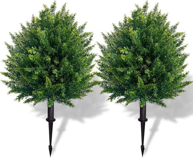 UV-beständiger künstlicher Zedernbaum – Topiary-Kugel für außen & innen