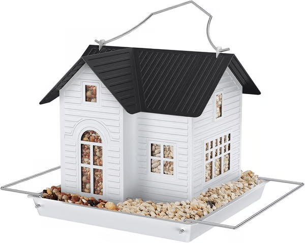 Solar-Vogelhaus mit LED – Leuchtende Gartenlaterne & Futterstation in einem!