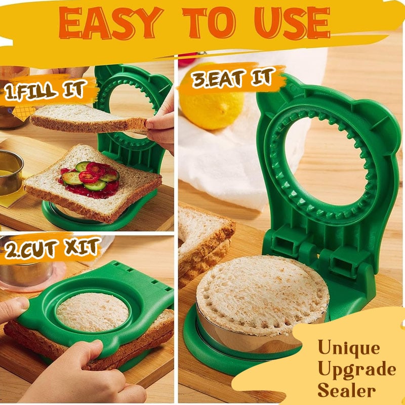 Sandwich-Ausstecher mit Versiegelung – Kinderfreundliches DIY-Set aus Edelstahl