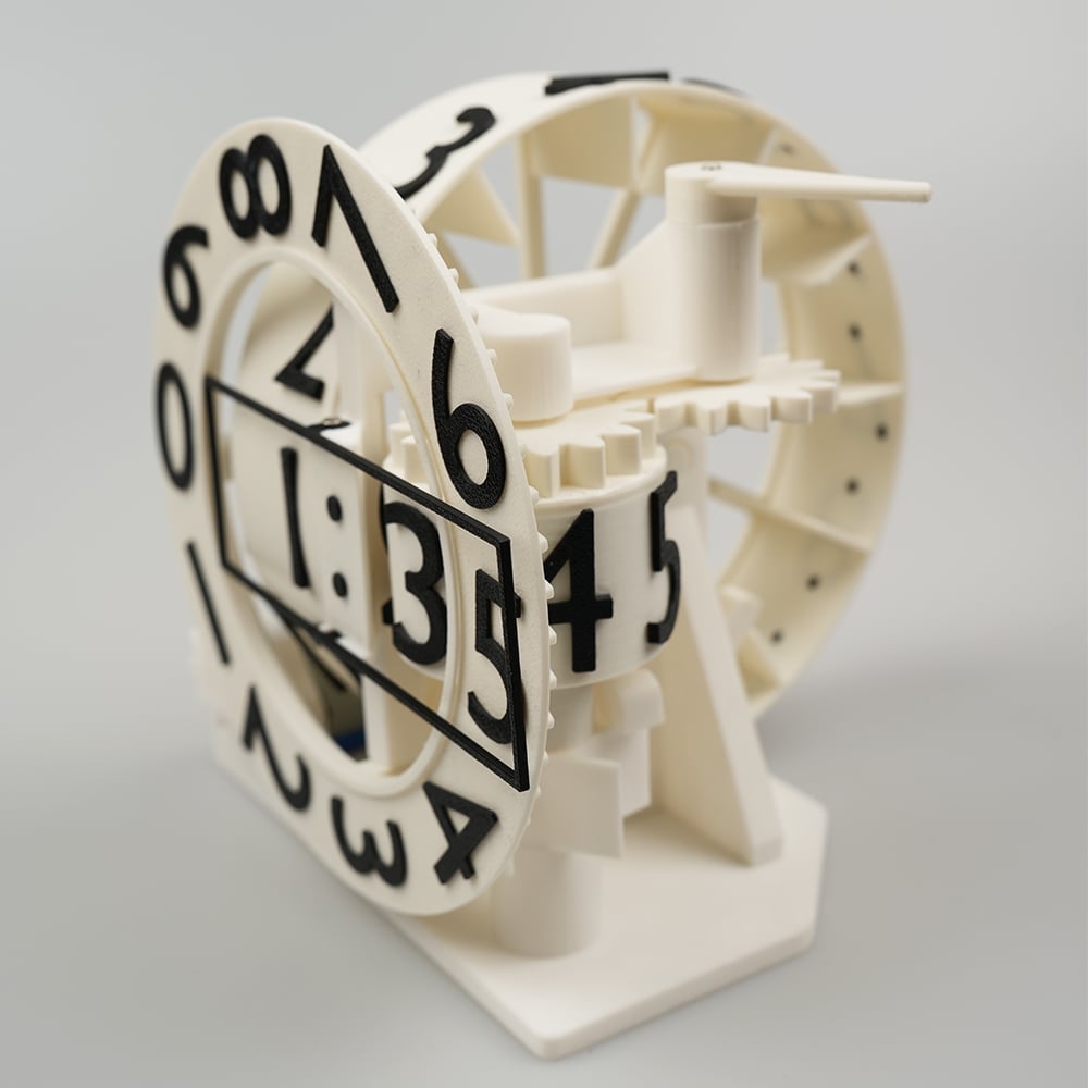 Futuristische 3D-gedruckte Elektro-Uhr – Präzise & Stilvoll