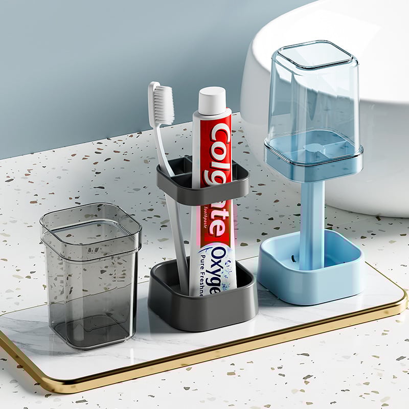 1+1 GRATIS | Stilvoller Zahnbürstenhalter mit Schutzabdeckung – Hygienisch & Ordentlich