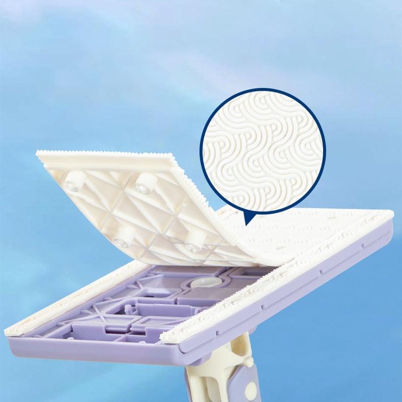 Kompakter Mini-Wischmopp mit hygienischer Tuchwechsel-Funktion