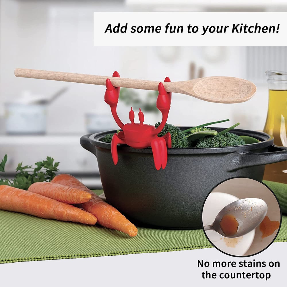 Silikon-Küchenhelfer – Niedlicher Krabbenhalter mit Dampfablass-Funktion!