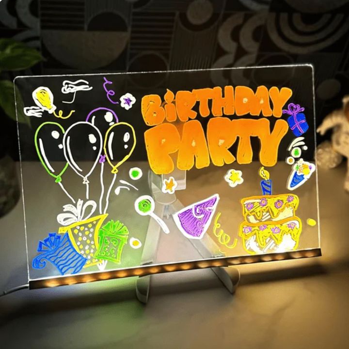LED-Zaubertafel für Kinder – Acryl Schreibbrett mit Licht