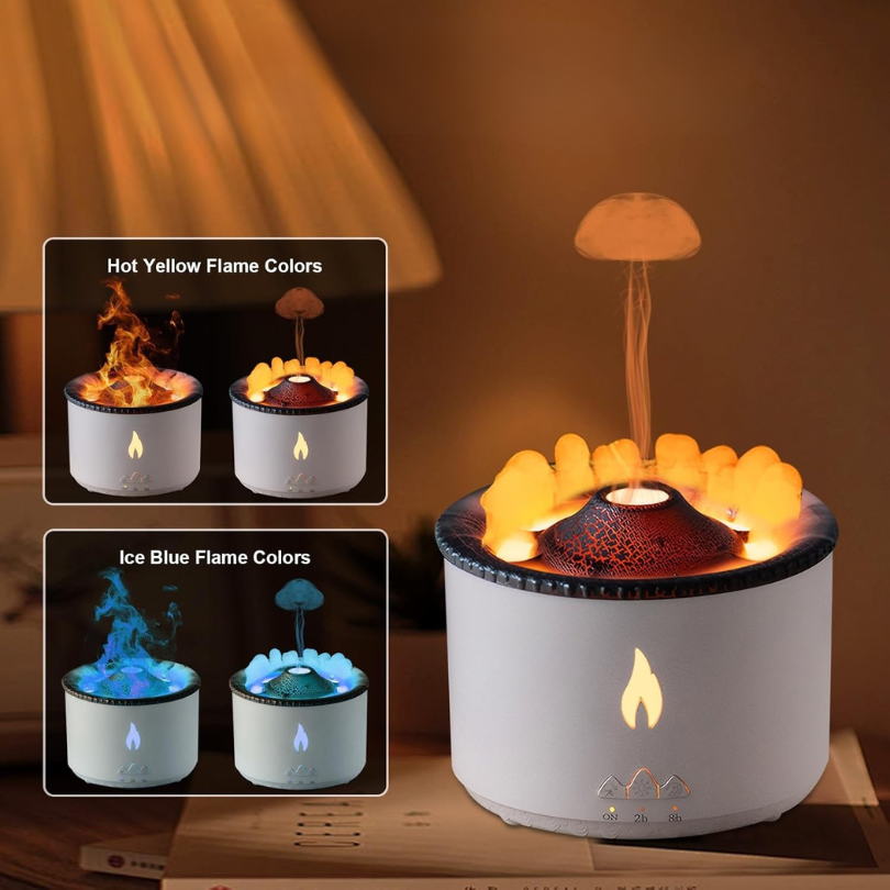 Vulkan-Ultraschall-Luftbefeuchter – Aromatherapie & LED-Licht