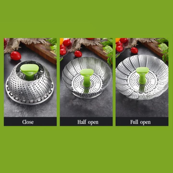 1+1 Gratis | Faltbarer Dampfgarer aus Edelstahl – Für gesundes Kochen