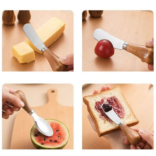 Besteckset aus Edelstahl in handlicher Größe – Gabel, Löffel und Messer