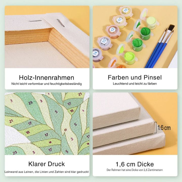 Malen nach Zahlen Mini-Set – 6 Motive für kreative Entspannung