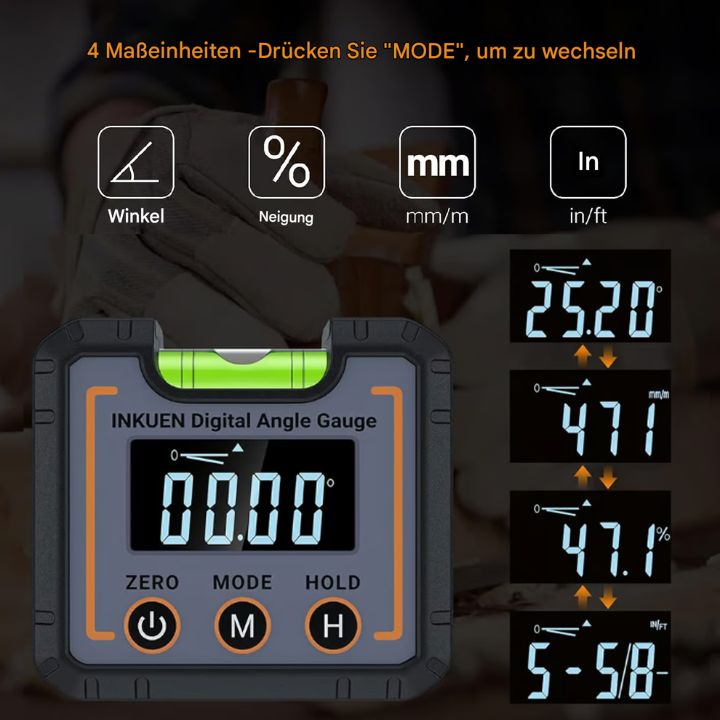 Digitaler Winkelmesser 0-360° – Präzise & mit Magnetfuß