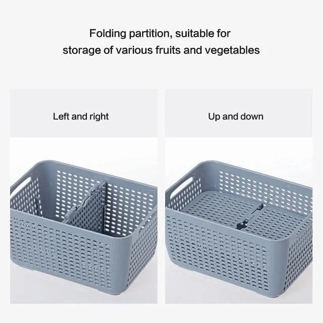 Multifunktionale Kühlschrank-Aufbewahrungsbox mit Faltbaren Trennwänden