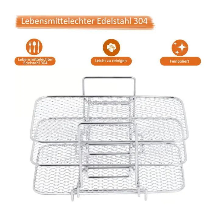 Mehrschichtiges Heißluftfritteusen-Rack – Mehr Platz, Perfekte Knusprigkeit