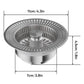 3-in-1 Küchenspülen-Abflusssieb aus Edelstahl