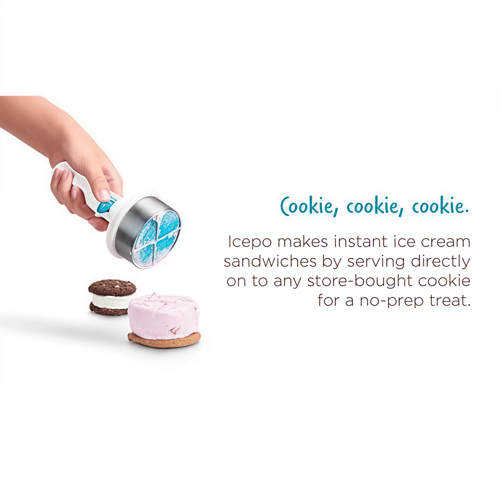 Edelstahl-Eisportionierer – Mit Einhandauslöser & ergonomischem Griff