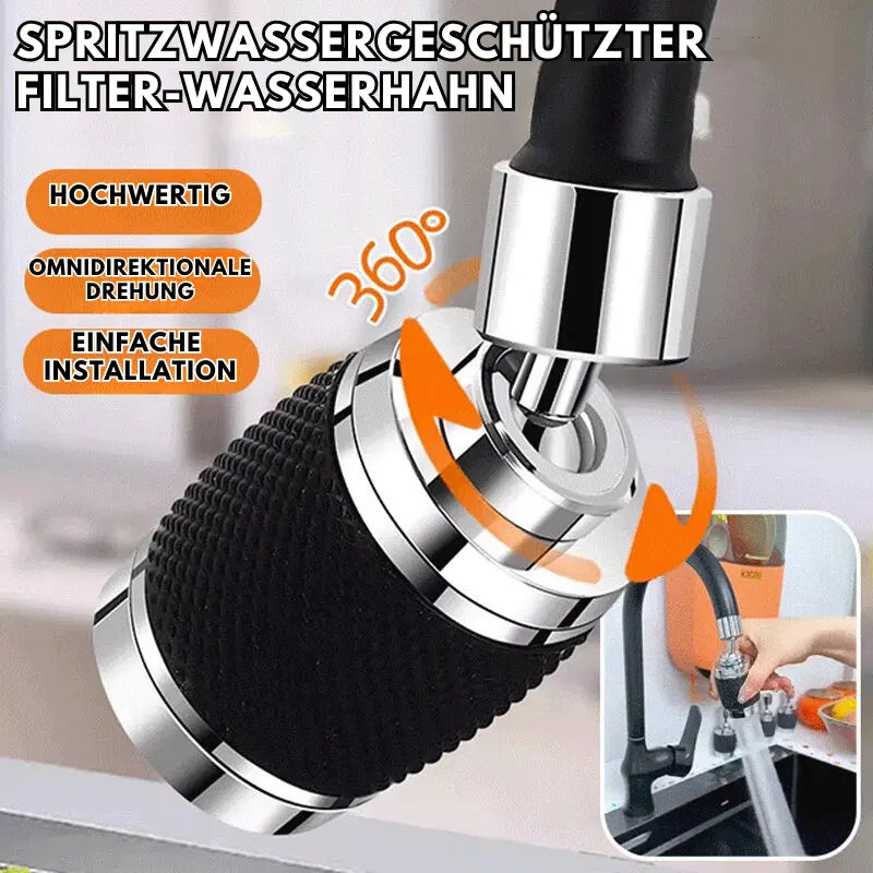 360° Spritzwassergeschützter Drehbarer Wasserhahn