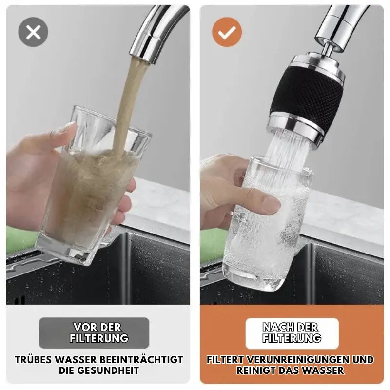 360° Spritzwassergeschützter Drehbarer Wasserhahn