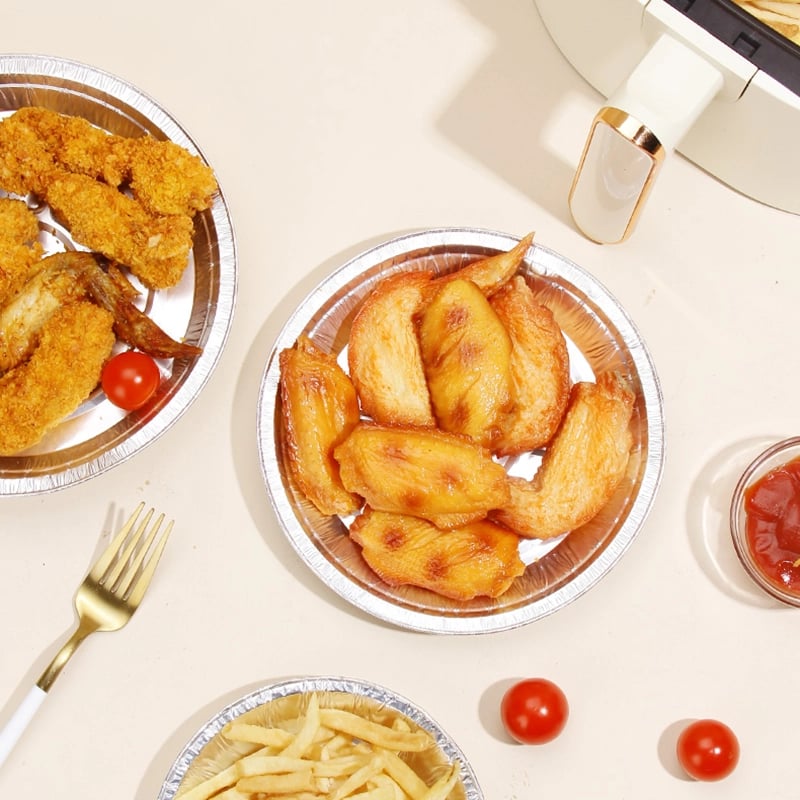 Wiederverwendbare Aluminiumfolie für Heißluftfritteusen – Keine Unordnung mehr! (30+20 Gratis)