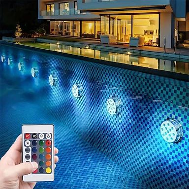 1+1 GRATIS | Unterwasser-LED-Poollichter – Wasserdicht & Fernbedienung