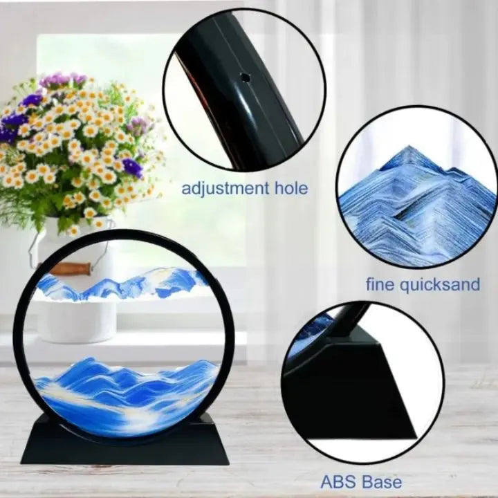 3D Sanduhr – Tiefsee-Sandkunst für Entspannung und Dekoration