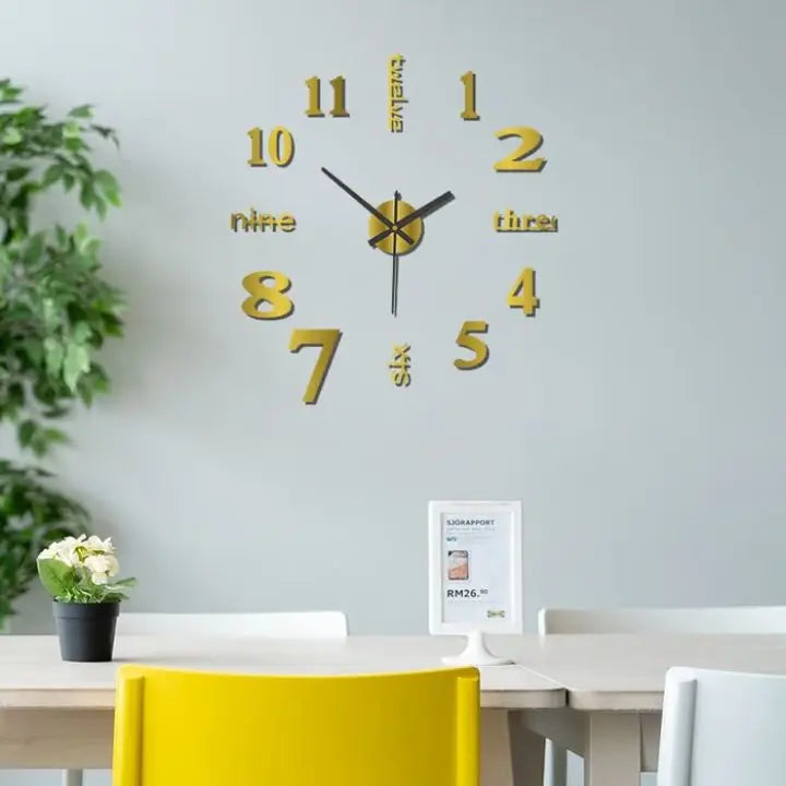 3D Wanduhr Stilvolle Wohnkultur