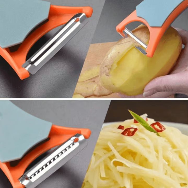 Multifunktionaler Obst- und Gemüseschäler mit Reibe