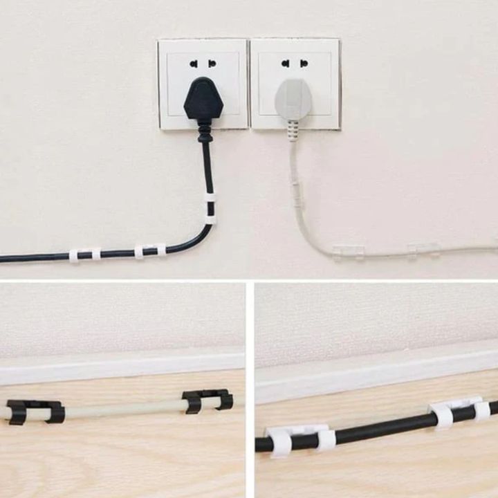 20 Stück | Selbstklebende Kabelklemmen – zur Kabelführung