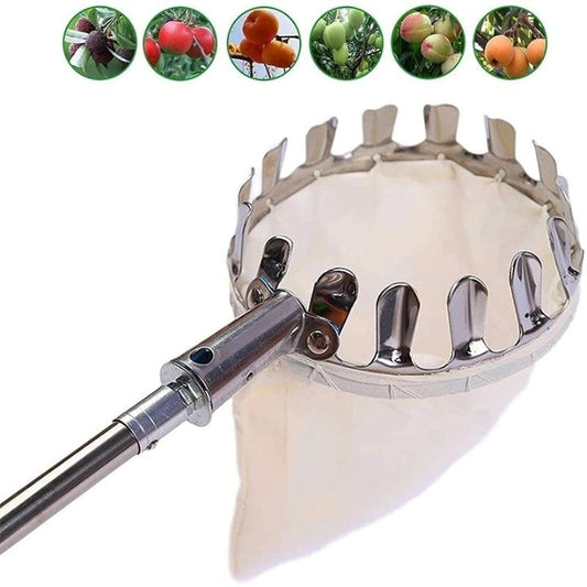 Obstpflücker-Korb – Leicht & mit Wechselbeutel (16 cm Kopf)